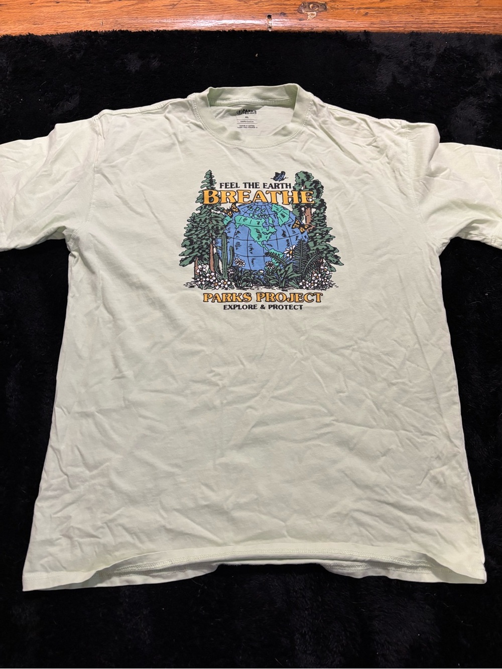 Parks Project Light Green 'Feel the Earth Breathe' Graphic Tee